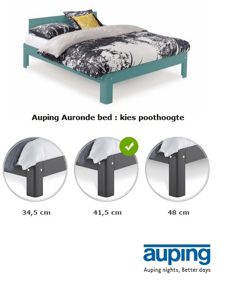 Auping Auronde 1000,1500,2000 poothoogte : 34,5 cm, 41,5, 48 cm